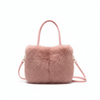 Sac fourrure rose
