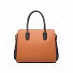 Sac à main orange et noir vue de face