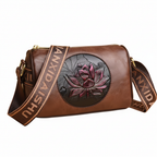 Sac marron lotus - vue de face