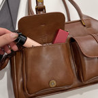 Sac marron - poche avant pratique