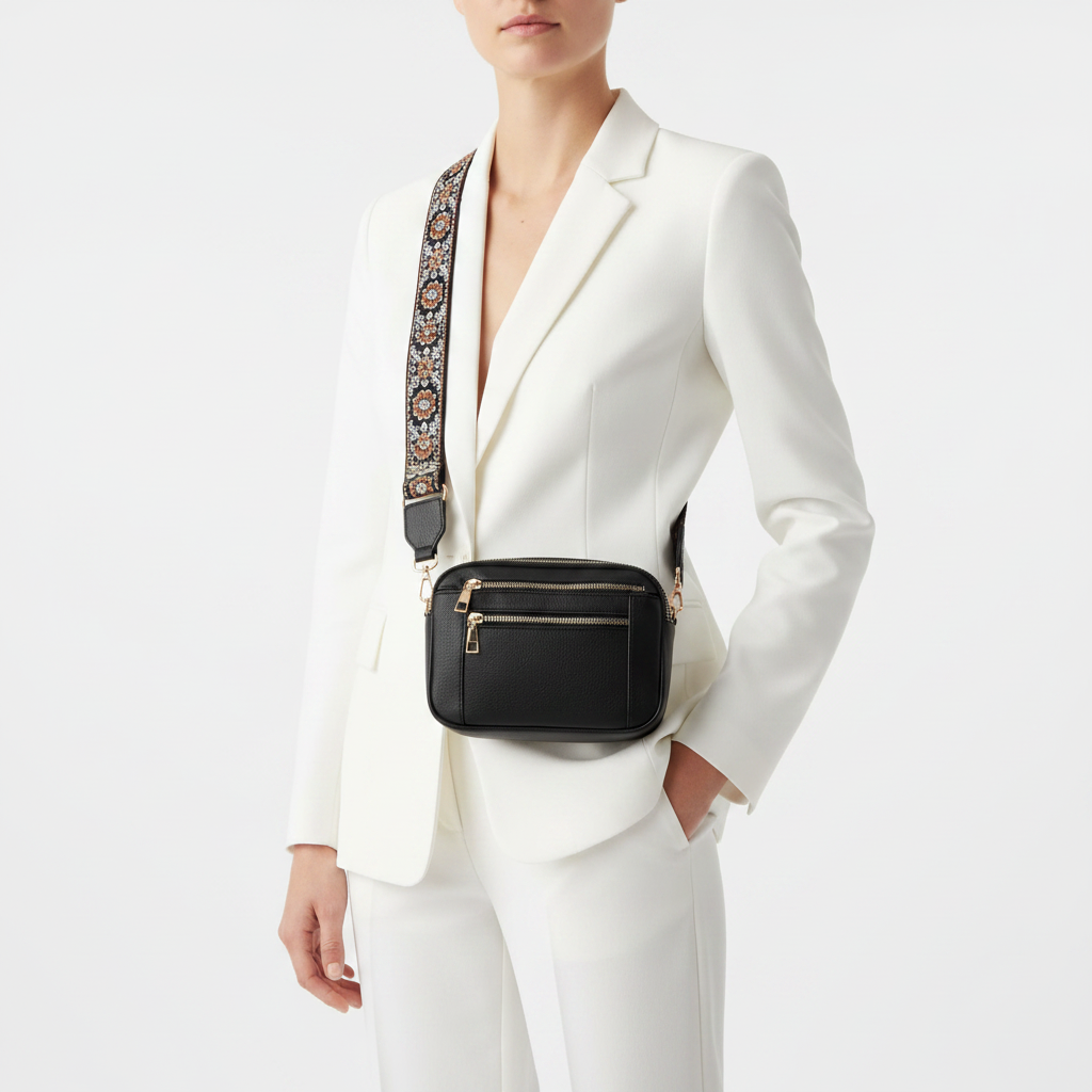 Sac noir blazer blanc