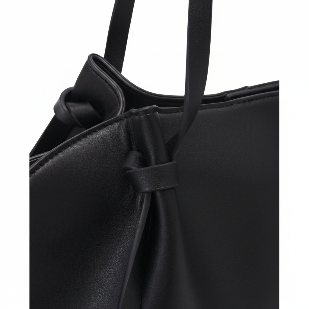 Sac noir - détail cordons