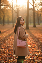 Sac rose - parc automne