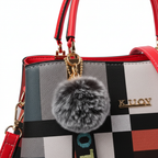 Sac rouge - zoom pompon