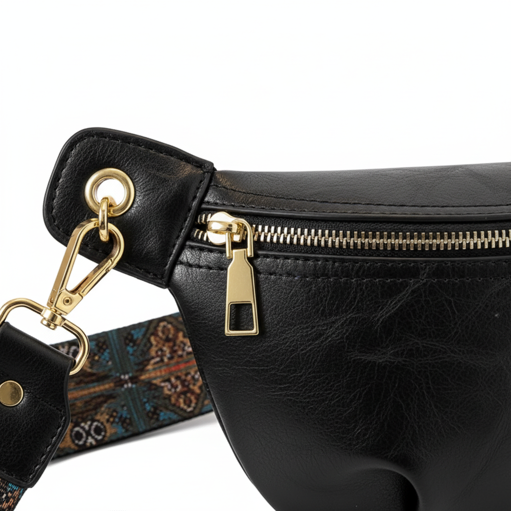 Zoom zip et détails - Noir